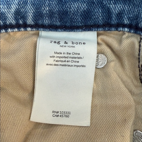 rag & bone DRE Low Rise Slim Boyfriend Jeans Light Wash 29 - Picture 8 of 8